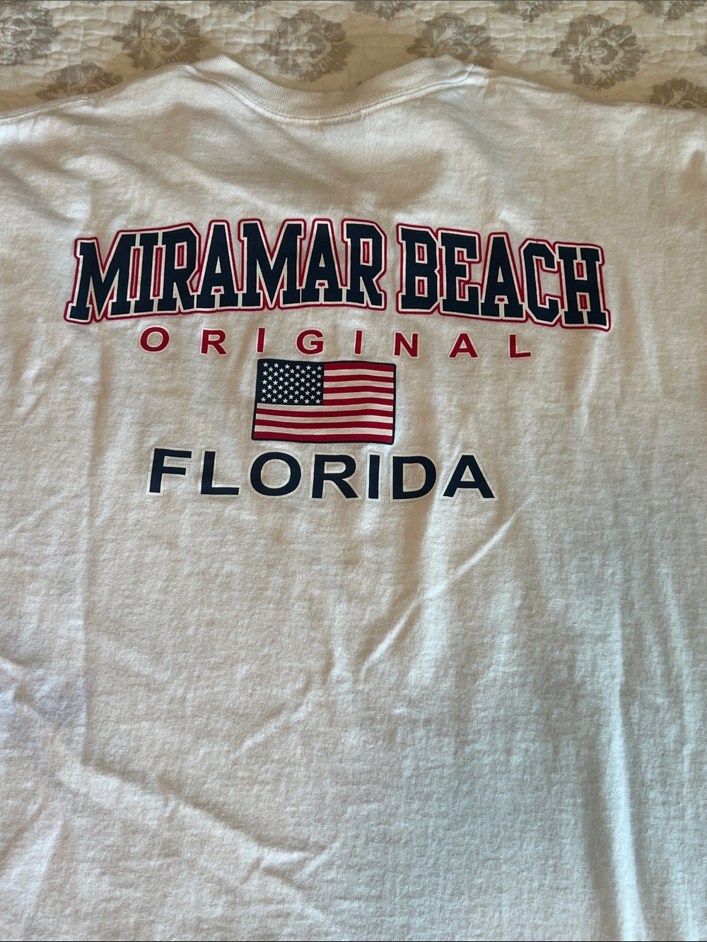 Miramar Beach Oroginal Florida White Graphic Tee